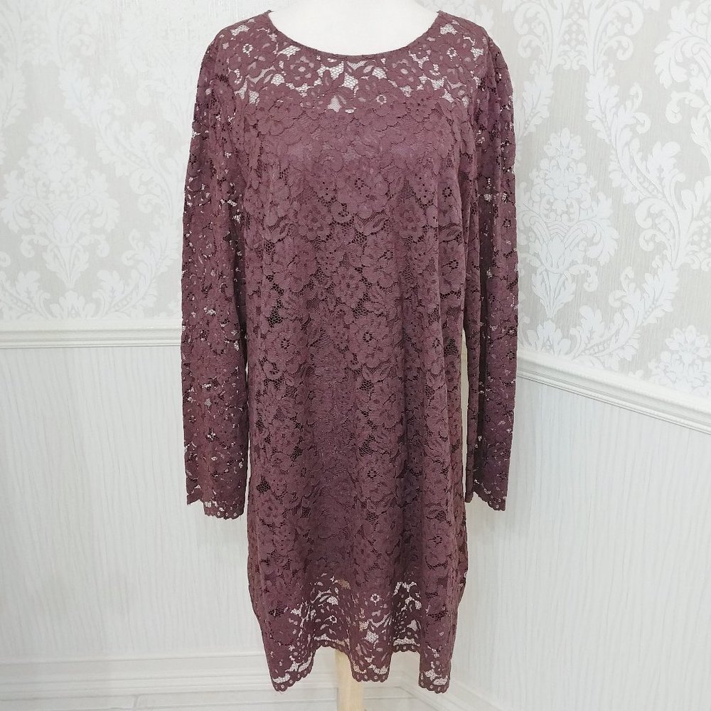 H&M Lace Long Sleeve Dress Plus Size 16